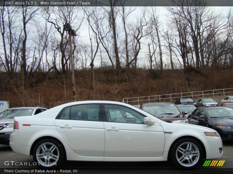 White Diamond Pearl / Taupe 2007 Acura TL 3.2
