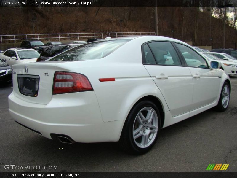 White Diamond Pearl / Taupe 2007 Acura TL 3.2