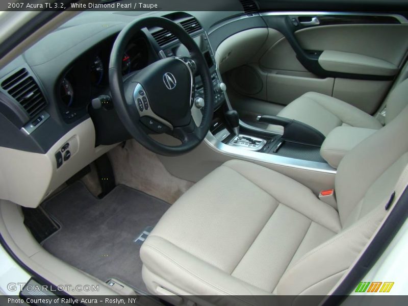 White Diamond Pearl / Taupe 2007 Acura TL 3.2