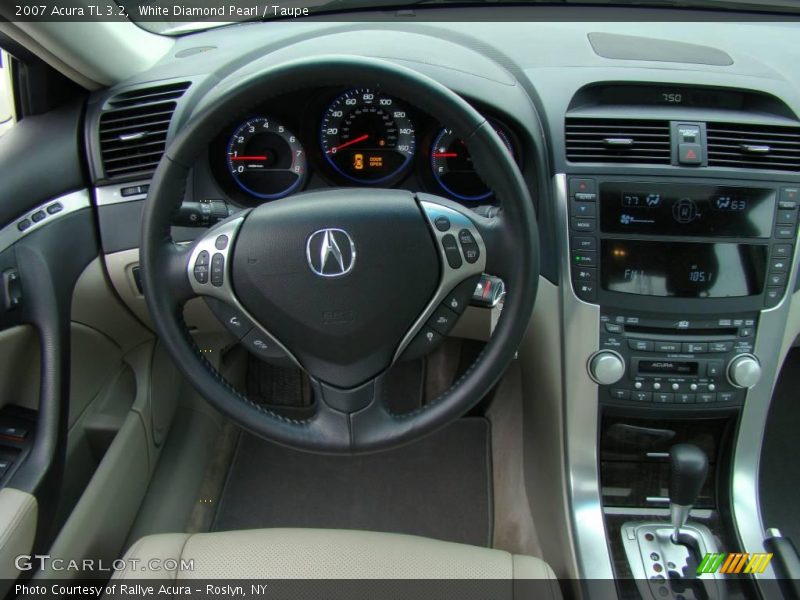 White Diamond Pearl / Taupe 2007 Acura TL 3.2