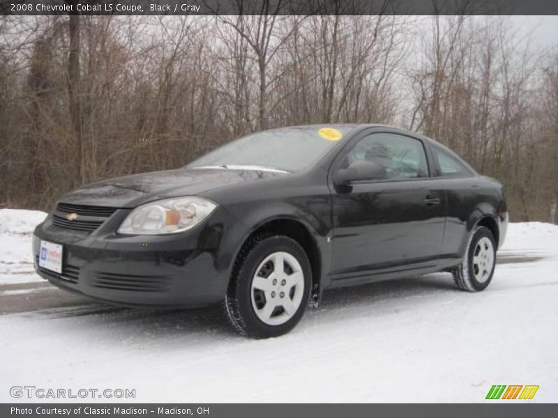Black / Gray 2008 Chevrolet Cobalt LS Coupe