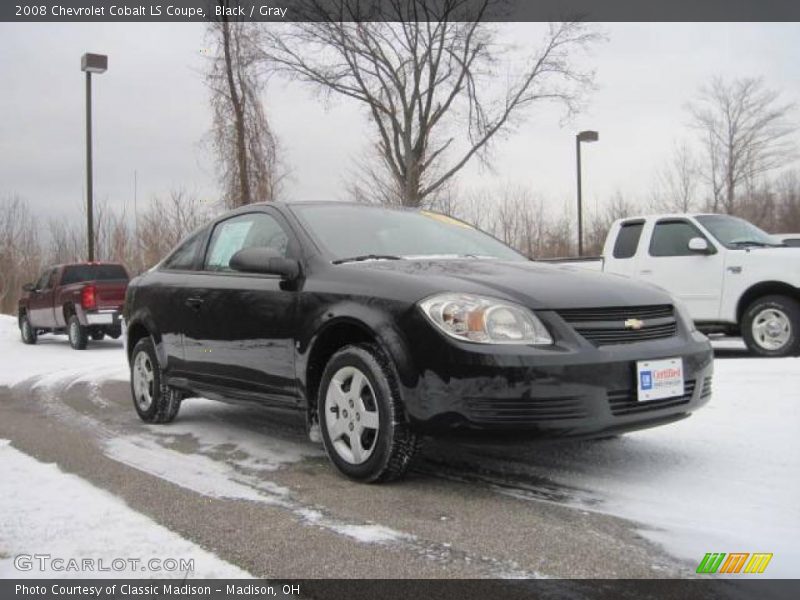 Black / Gray 2008 Chevrolet Cobalt LS Coupe