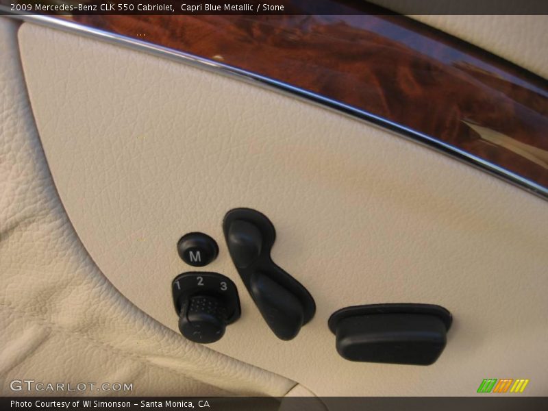 Capri Blue Metallic / Stone 2009 Mercedes-Benz CLK 550 Cabriolet