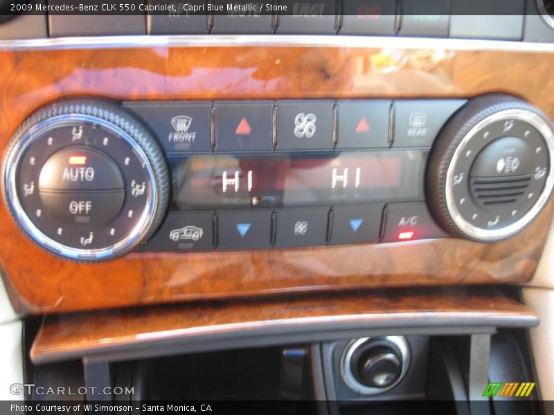 Capri Blue Metallic / Stone 2009 Mercedes-Benz CLK 550 Cabriolet