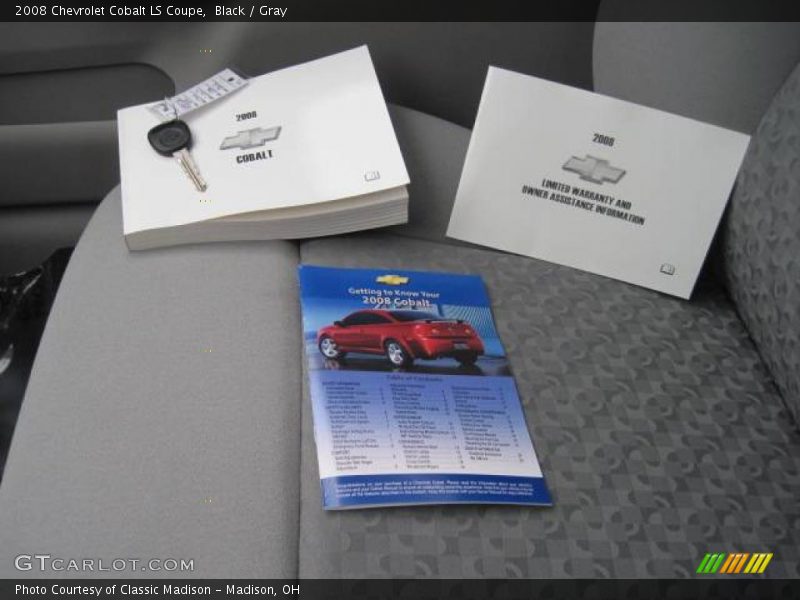Black / Gray 2008 Chevrolet Cobalt LS Coupe