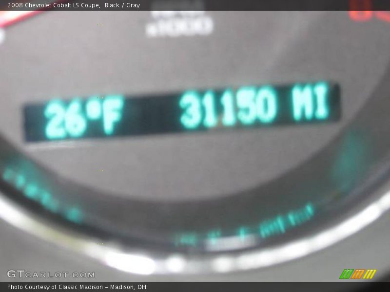 Black / Gray 2008 Chevrolet Cobalt LS Coupe