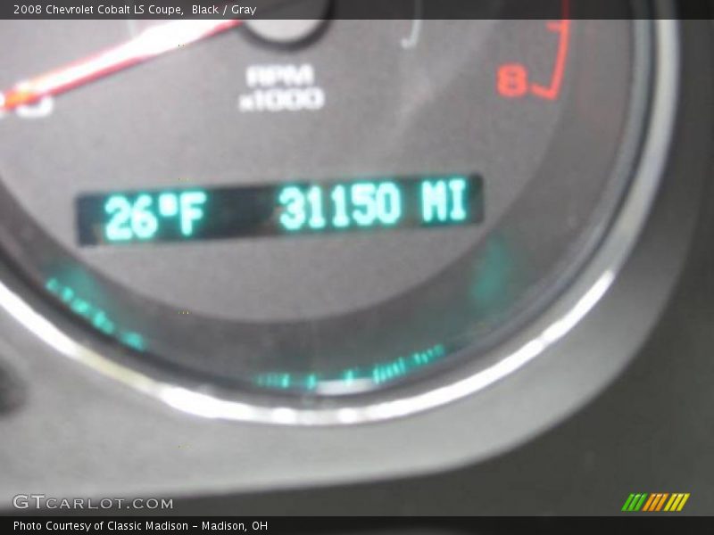 Black / Gray 2008 Chevrolet Cobalt LS Coupe