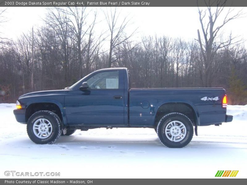 Patriot Blue Pearl / Dark Slate Gray 2003 Dodge Dakota Sport Regular Cab 4x4