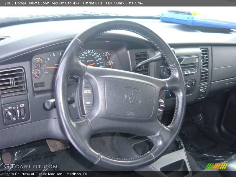 Patriot Blue Pearl / Dark Slate Gray 2003 Dodge Dakota Sport Regular Cab 4x4