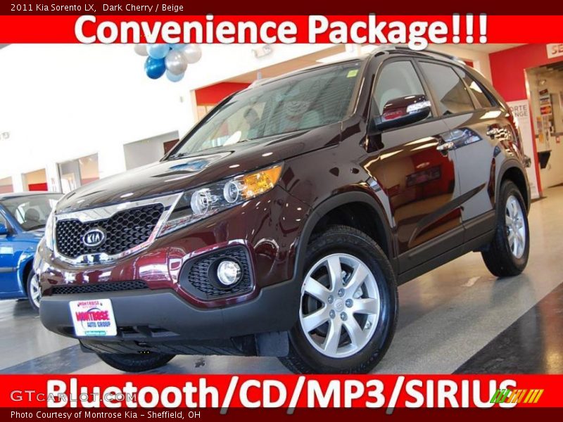 Dark Cherry / Beige 2011 Kia Sorento LX