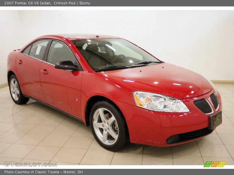 Crimson Red / Ebony 2007 Pontiac G6 V6 Sedan