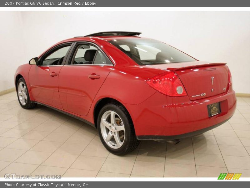 Crimson Red / Ebony 2007 Pontiac G6 V6 Sedan