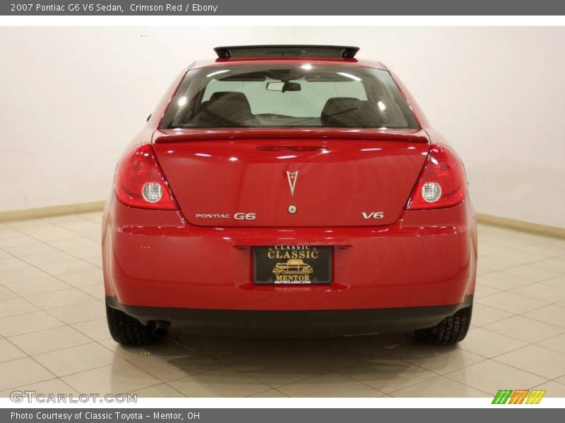 Crimson Red / Ebony 2007 Pontiac G6 V6 Sedan