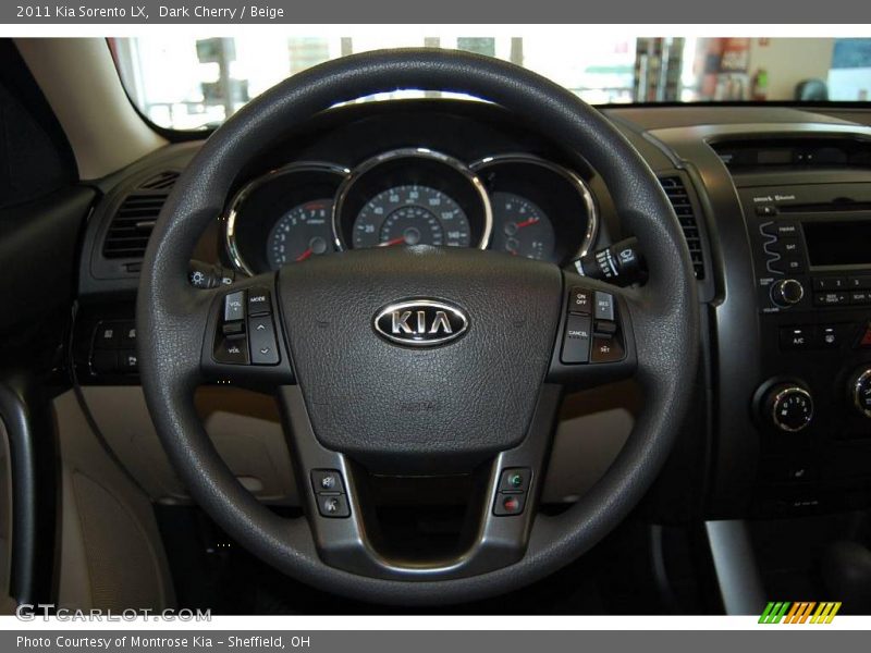 Dark Cherry / Beige 2011 Kia Sorento LX