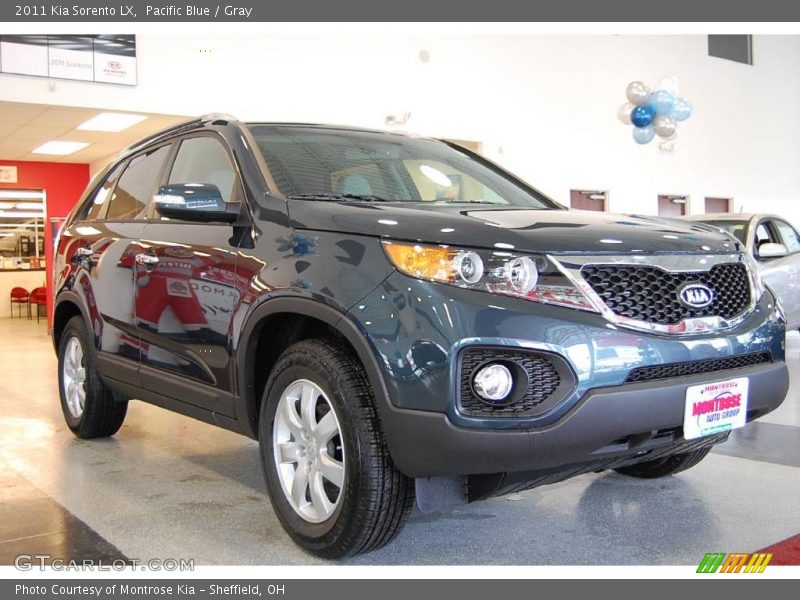 Pacific Blue / Gray 2011 Kia Sorento LX