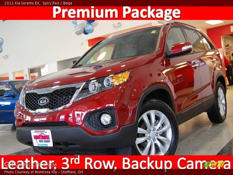 Spicy Red / Beige 2011 Kia Sorento EX