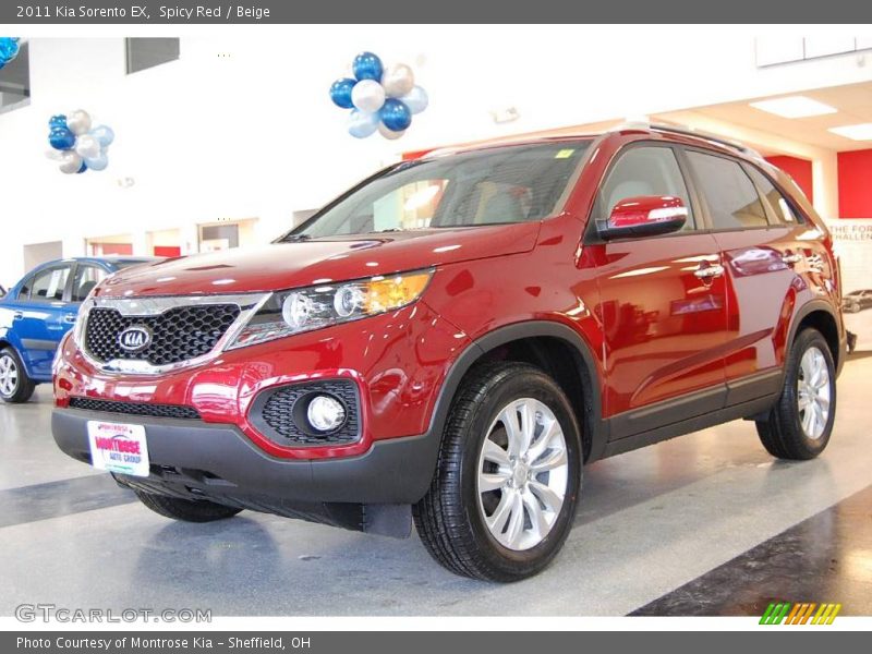 Spicy Red / Beige 2011 Kia Sorento EX