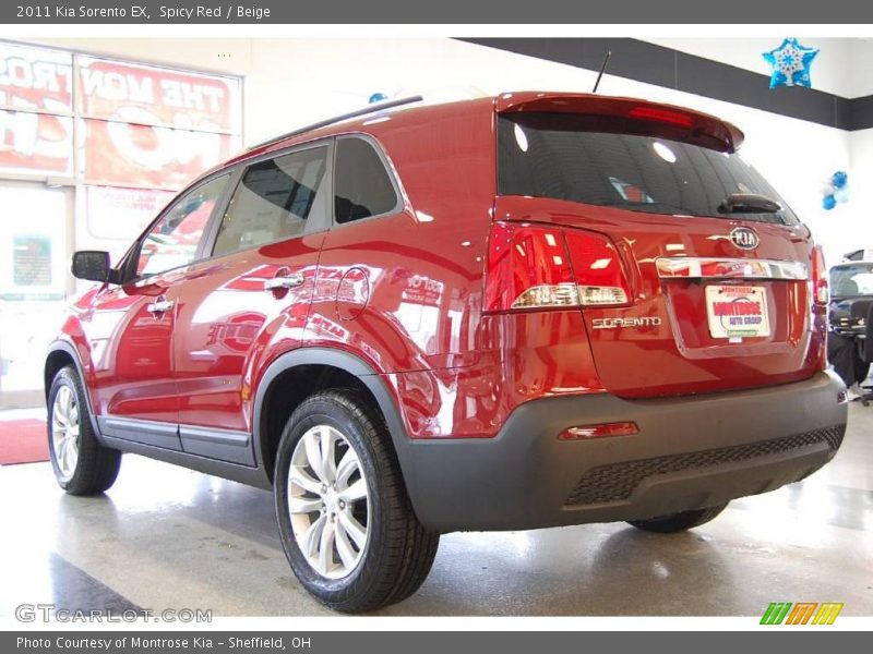 Spicy Red / Beige 2011 Kia Sorento EX