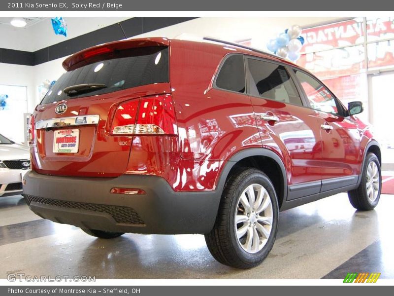 Spicy Red / Beige 2011 Kia Sorento EX
