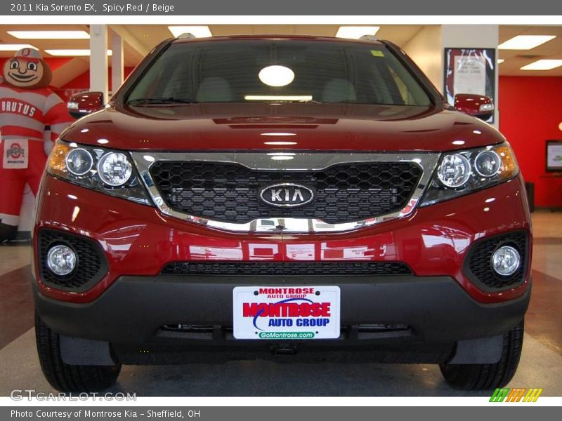 Spicy Red / Beige 2011 Kia Sorento EX