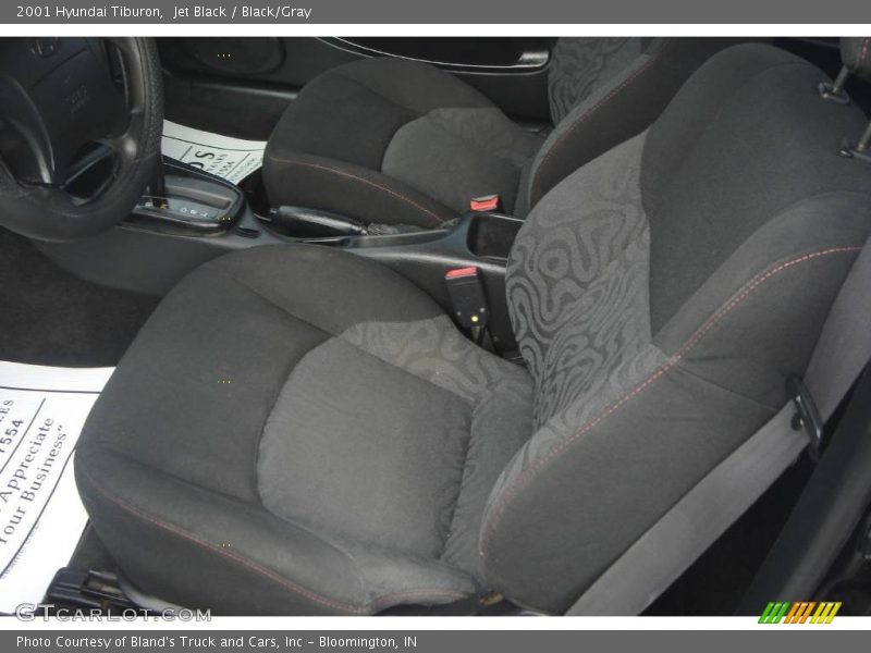 Jet Black / Black/Gray 2001 Hyundai Tiburon