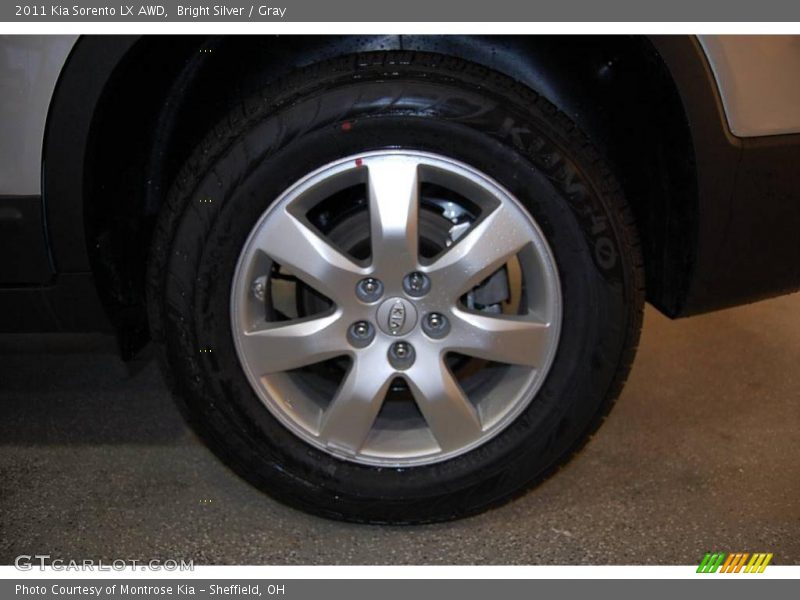 Bright Silver / Gray 2011 Kia Sorento LX AWD