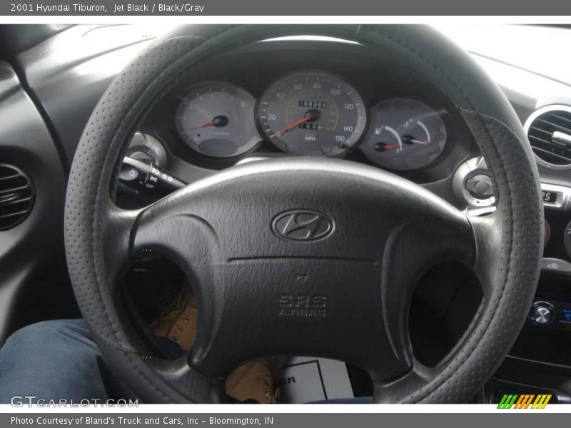 Jet Black / Black/Gray 2001 Hyundai Tiburon