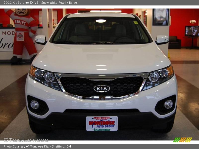 Snow White Pearl / Beige 2011 Kia Sorento EX V6