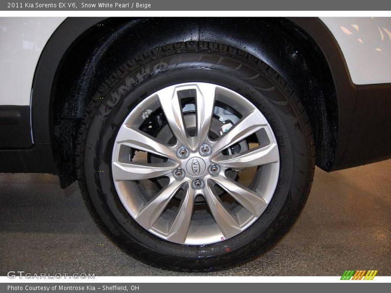 Snow White Pearl / Beige 2011 Kia Sorento EX V6