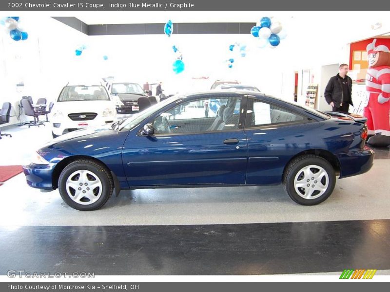 Indigo Blue Metallic / Graphite 2002 Chevrolet Cavalier LS Coupe