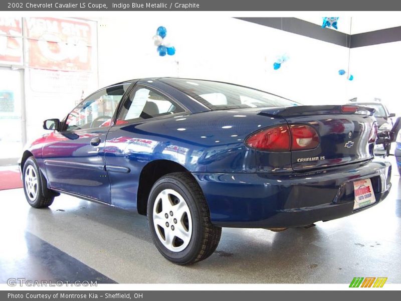 Indigo Blue Metallic / Graphite 2002 Chevrolet Cavalier LS Coupe