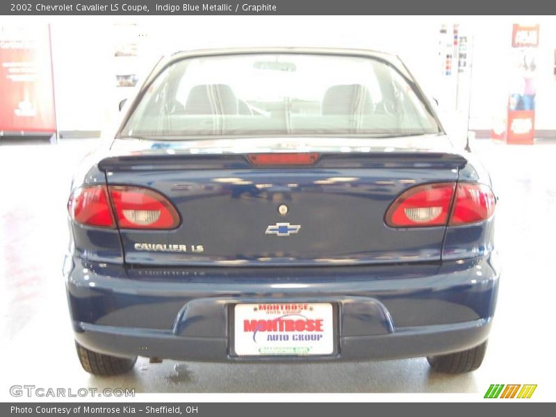 Indigo Blue Metallic / Graphite 2002 Chevrolet Cavalier LS Coupe