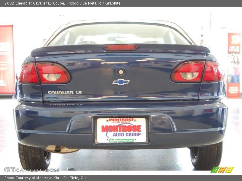 Indigo Blue Metallic / Graphite 2002 Chevrolet Cavalier LS Coupe