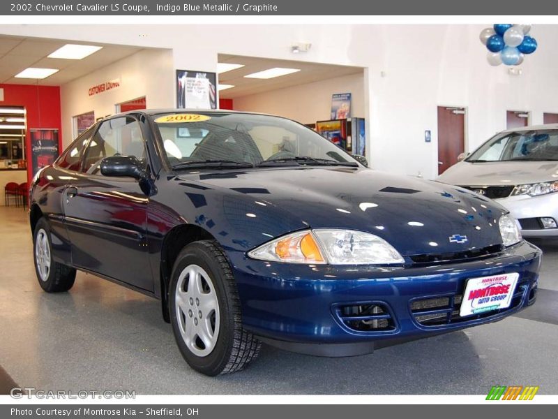 Indigo Blue Metallic / Graphite 2002 Chevrolet Cavalier LS Coupe