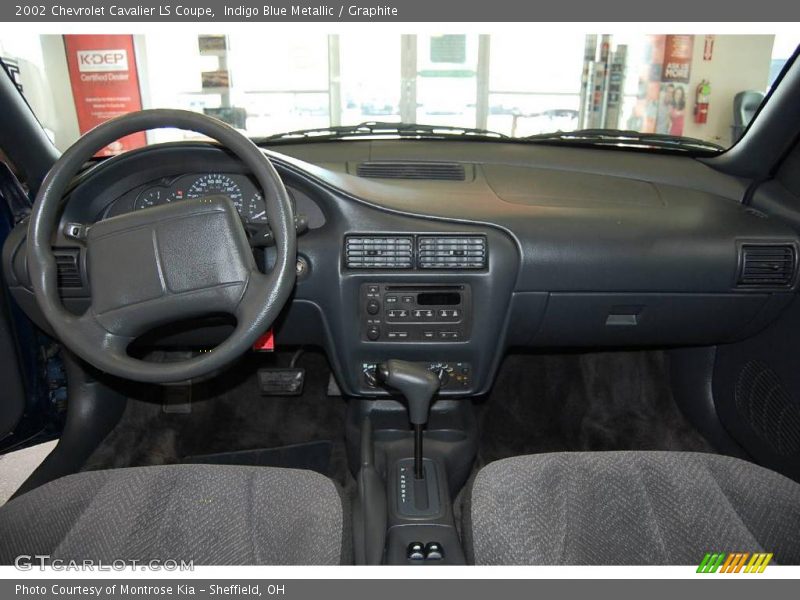 Indigo Blue Metallic / Graphite 2002 Chevrolet Cavalier LS Coupe