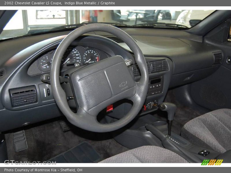 Indigo Blue Metallic / Graphite 2002 Chevrolet Cavalier LS Coupe