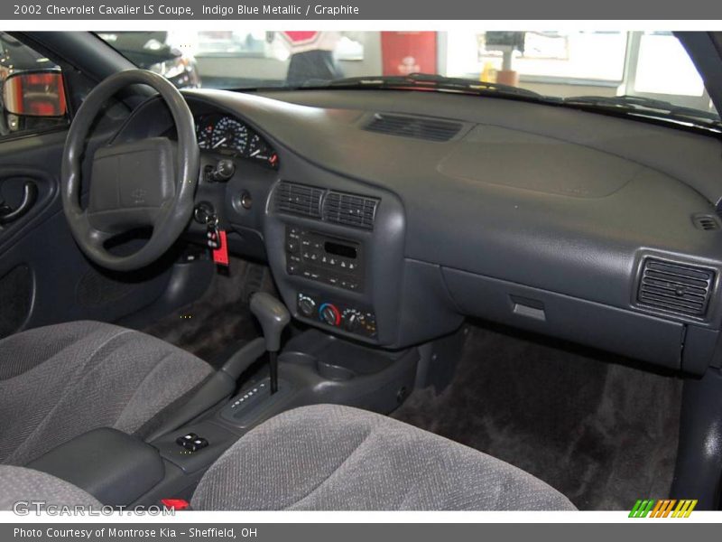 Indigo Blue Metallic / Graphite 2002 Chevrolet Cavalier LS Coupe