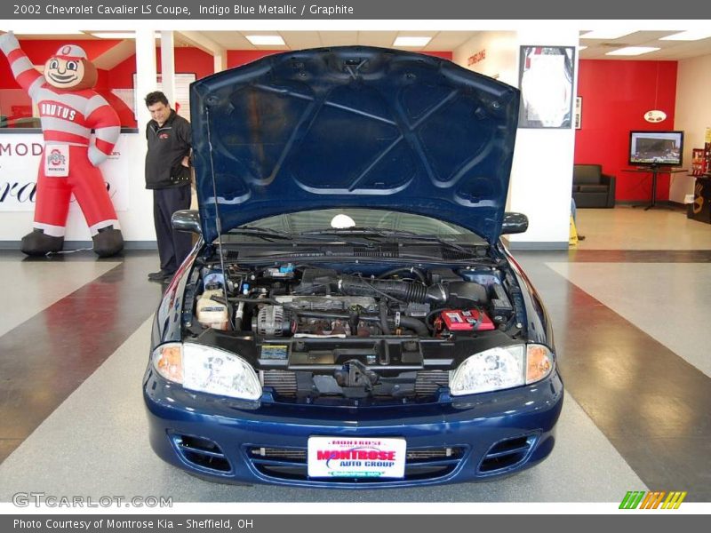 Indigo Blue Metallic / Graphite 2002 Chevrolet Cavalier LS Coupe