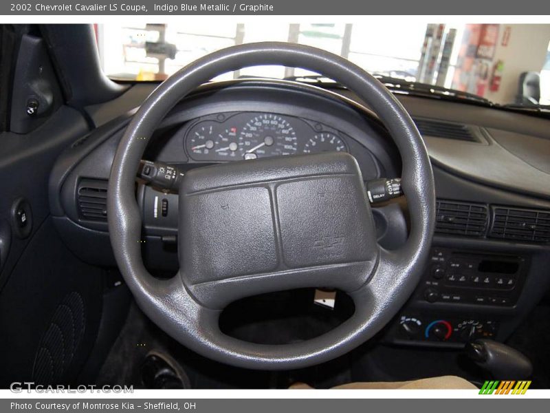 Indigo Blue Metallic / Graphite 2002 Chevrolet Cavalier LS Coupe