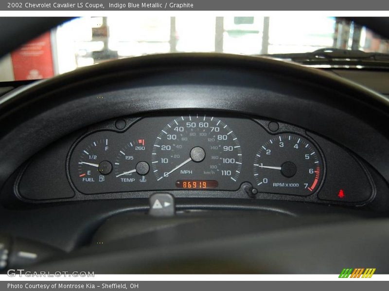 Indigo Blue Metallic / Graphite 2002 Chevrolet Cavalier LS Coupe