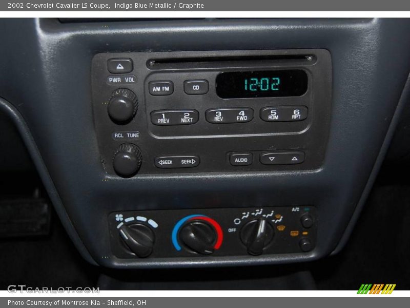 Indigo Blue Metallic / Graphite 2002 Chevrolet Cavalier LS Coupe