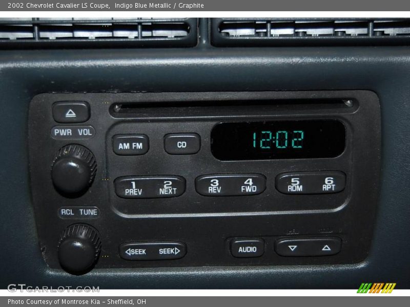 Indigo Blue Metallic / Graphite 2002 Chevrolet Cavalier LS Coupe