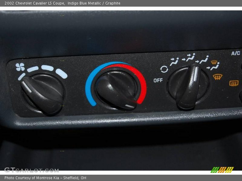 Indigo Blue Metallic / Graphite 2002 Chevrolet Cavalier LS Coupe