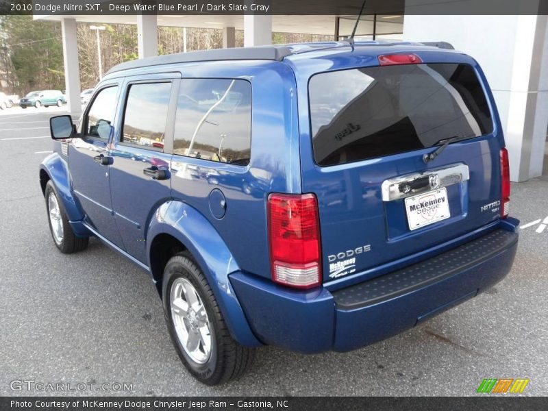 Deep Water Blue Pearl / Dark Slate Gray 2010 Dodge Nitro SXT