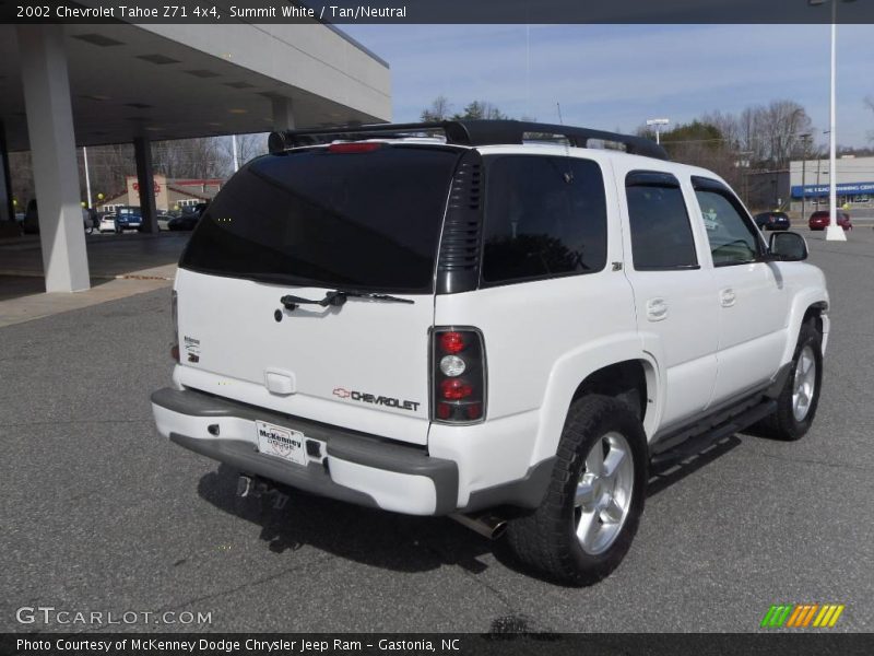 Summit White / Tan/Neutral 2002 Chevrolet Tahoe Z71 4x4