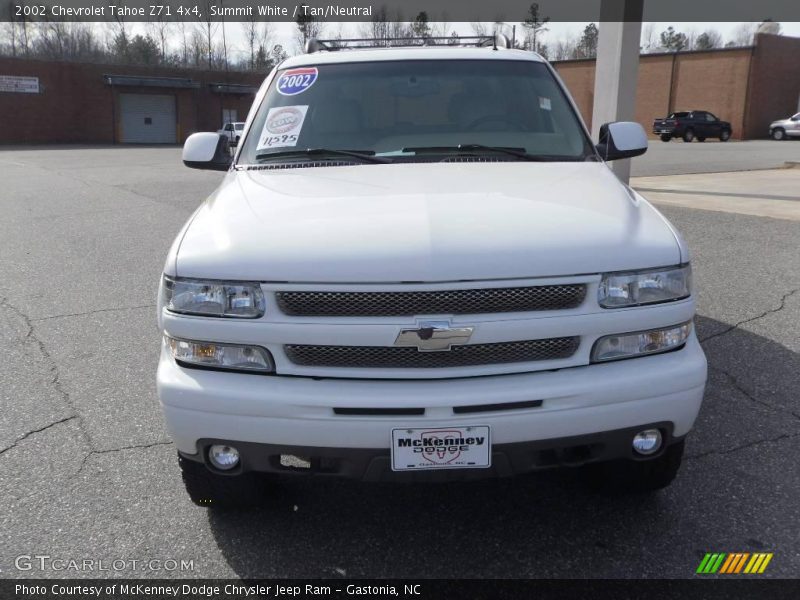 Summit White / Tan/Neutral 2002 Chevrolet Tahoe Z71 4x4