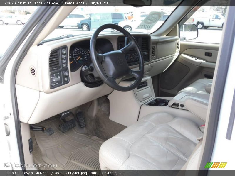 Summit White / Tan/Neutral 2002 Chevrolet Tahoe Z71 4x4