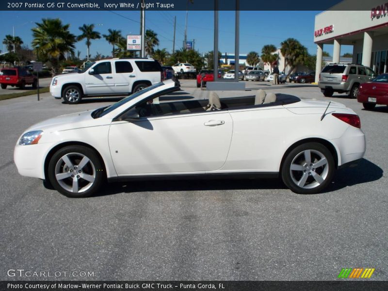 Ivory White / Light Taupe 2007 Pontiac G6 GT Convertible