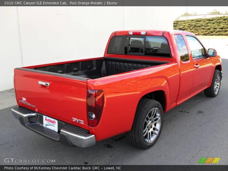 Red Orange Metallic / Ebony 2010 GMC Canyon SLE Extended Cab
