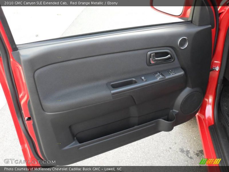 Red Orange Metallic / Ebony 2010 GMC Canyon SLE Extended Cab